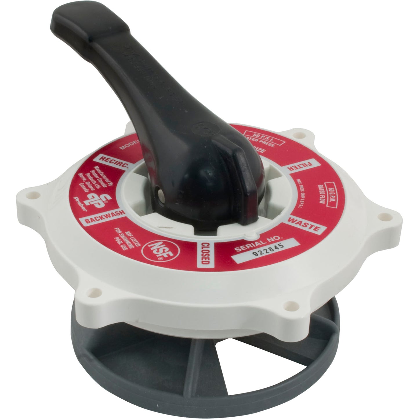Lid Assy, Praher ABS Top/Side Mount Valves, 1-1/2", White