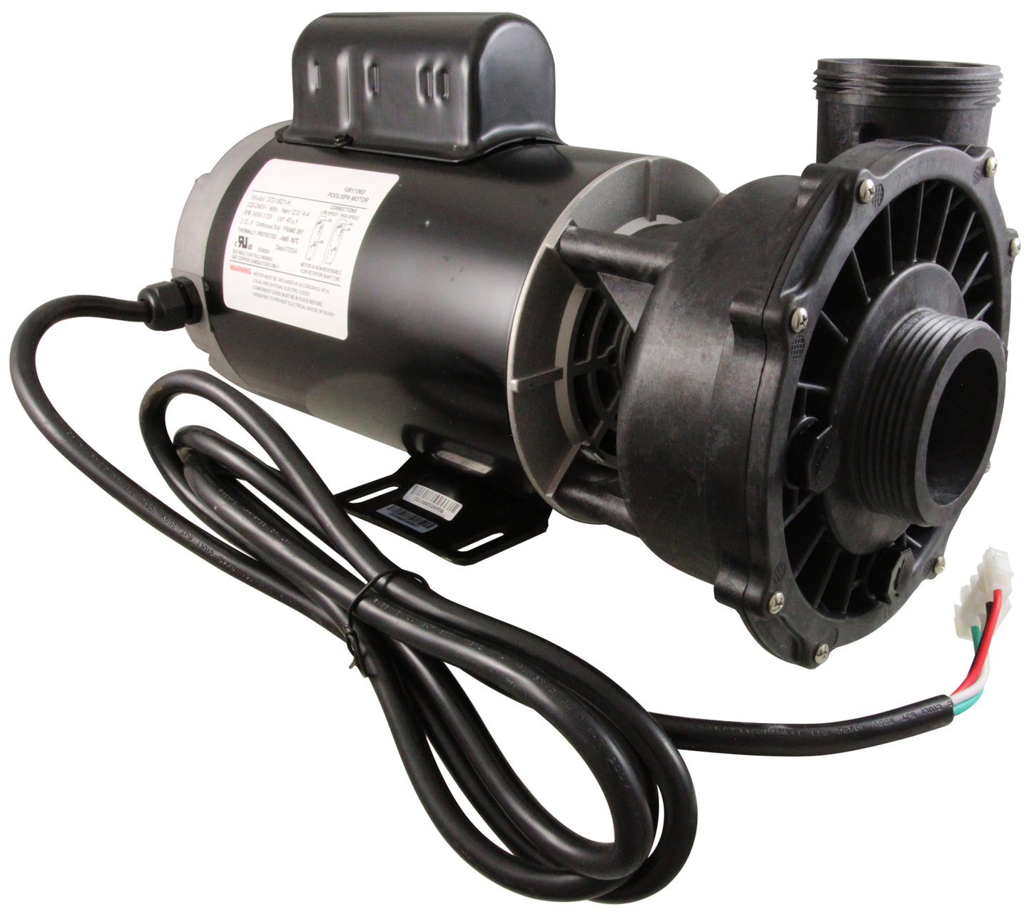 Pump, WW Executive, 4.0hp, 230V, 2-Spd, 56Fr, 2", 8ft Cord