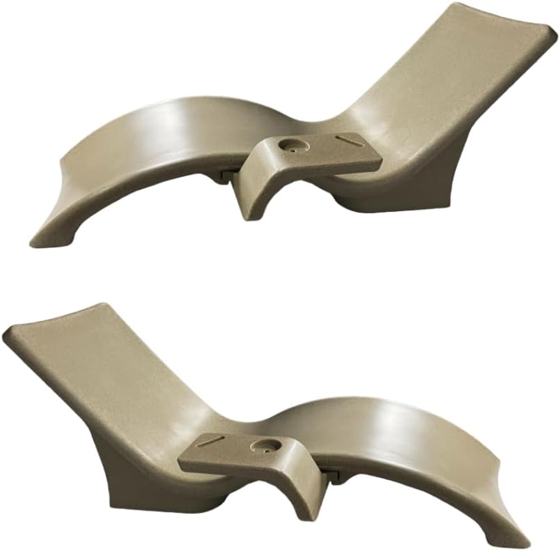 Global Pool Products 2 Lounge Chairs with Connecting Table - Patio Lounge Chair with Table for All Pool Types - Sand GPP-LFS-S