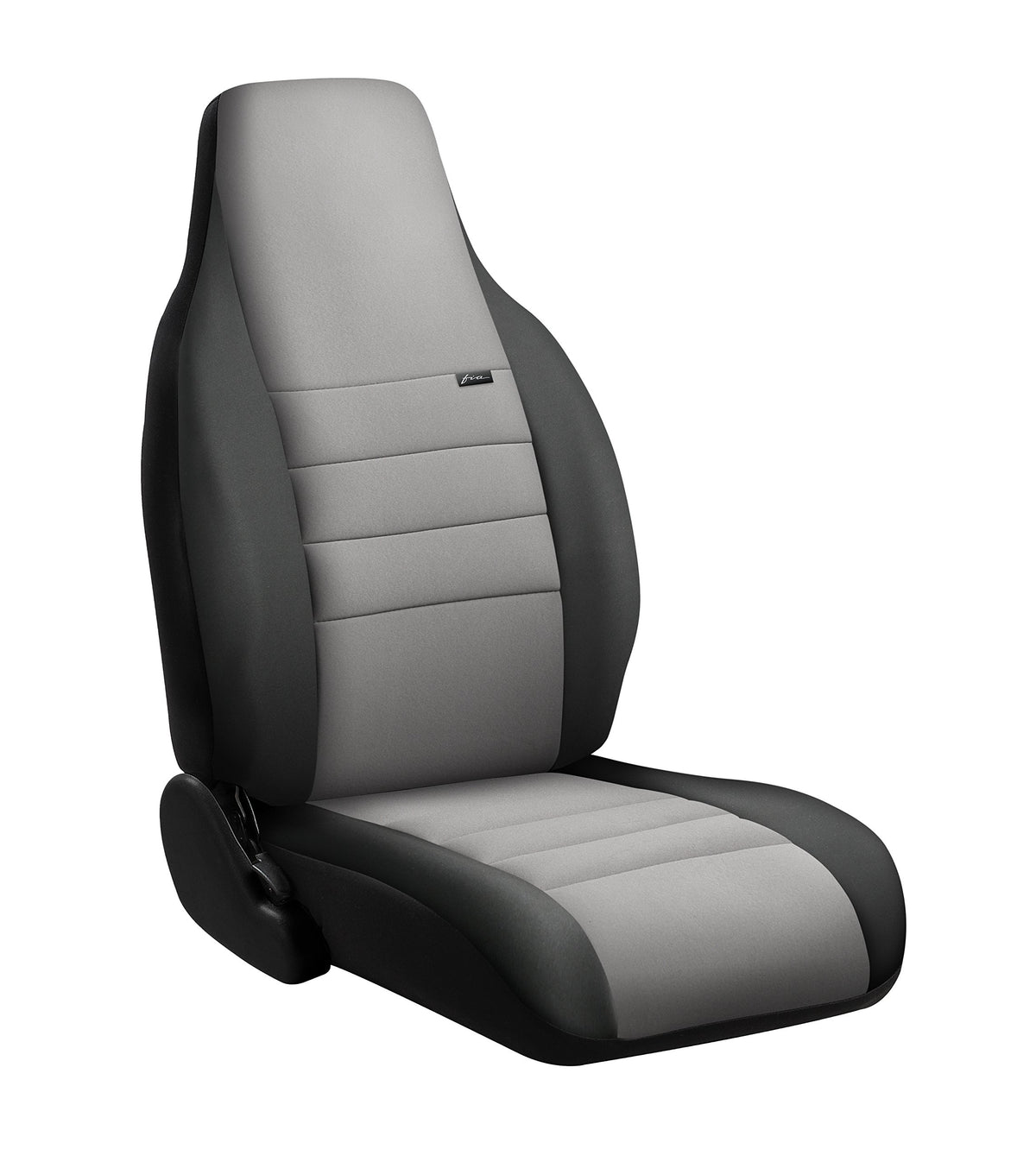 Fia NP97-43 Gray Custom Fit Front Seat Cover Split Seat 40/20/40 - Neoprene (Black w/Gray Center Panel)