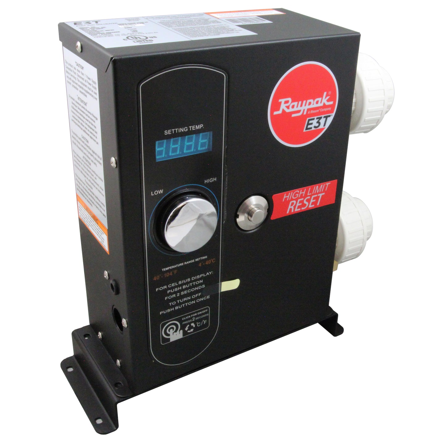 Digital Electric Heater, Raypak E3T 0011, 11kW,Titanium,1.5"