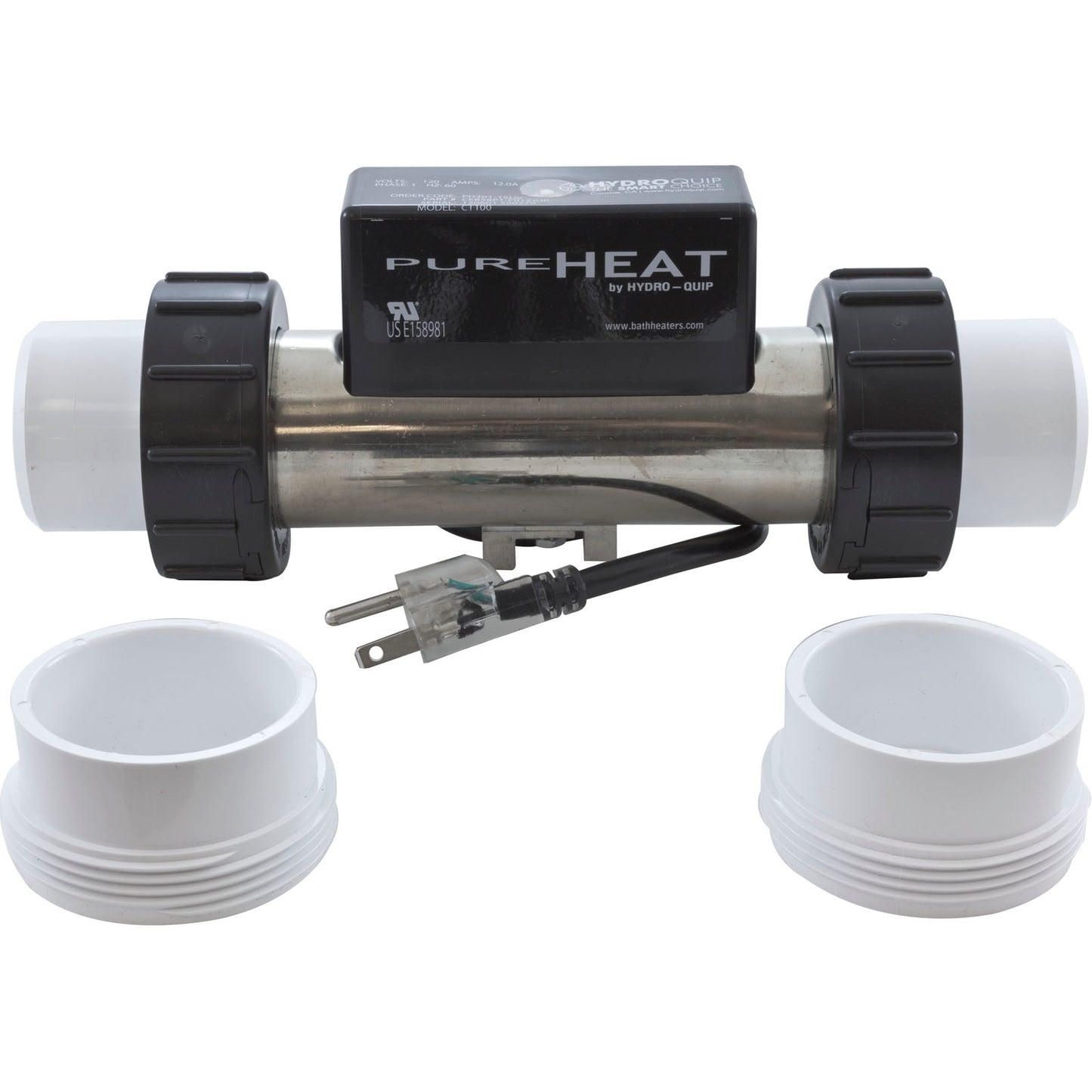 Heater, Bath, H-Q InLine, PH301-15UV, 115v,1.5kW,3ft, Vacuum
