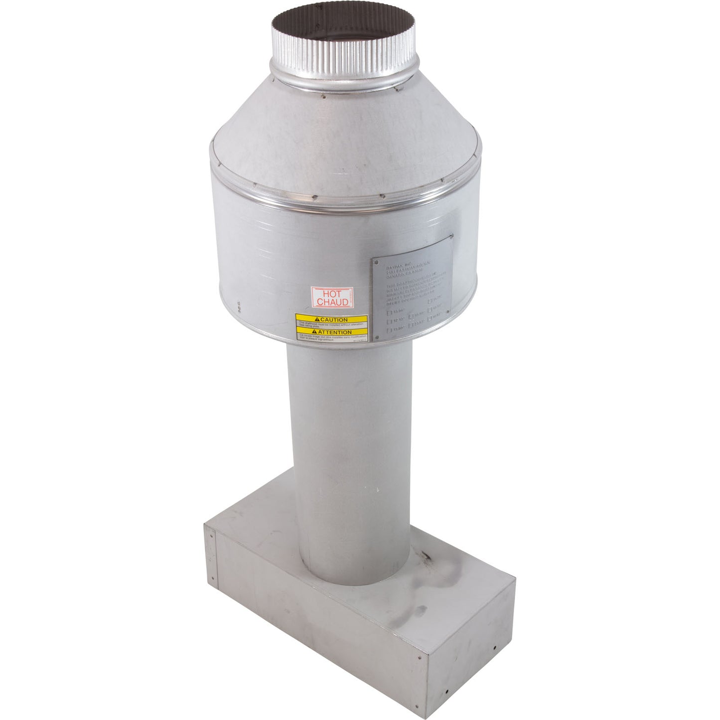 Drafthood, Raypak 156A, Indoor, w/ Adapter