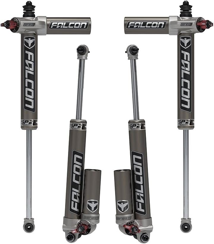JK 4DR Falcon SP2 3.3 Fast Adjust Piggyback Shock Kit (3–4.5†Lift)