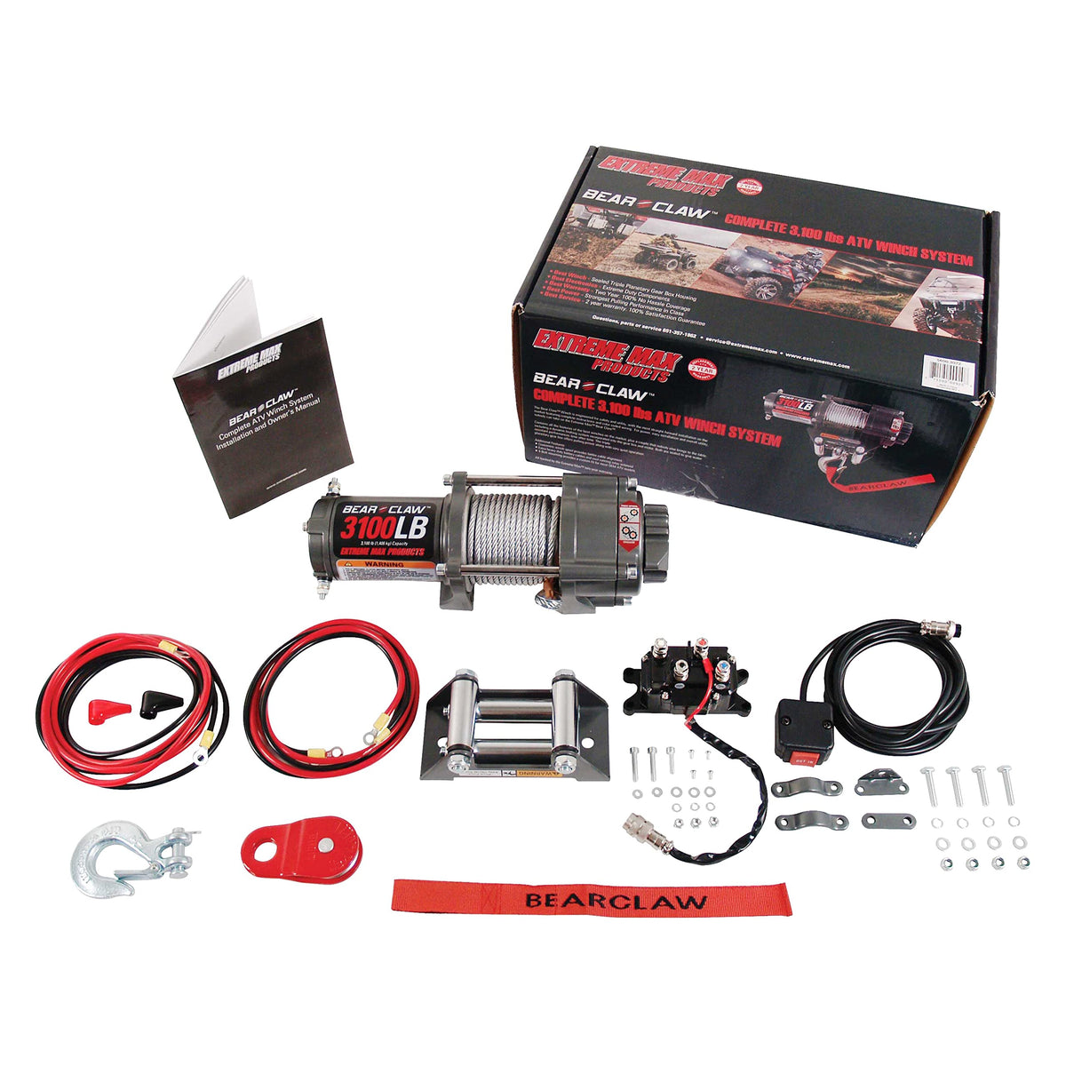 3100 lb. Bear Claw ATV Winch - Extreme Max 5600.3072