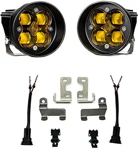 Baja Designs Squadron-R SAE Fog Pocket LED Light Kit for Toyota 4Runner, Tacoma, Tundra, Sequoia (SAE Fog; Amber)