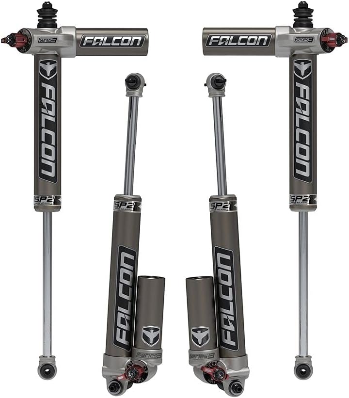 JK 2DR Falcon SP2 3.3 Fast Adjust Piggyback Shock Kit (3–4.5†Lift)