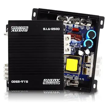 Sundown Audio SIA-1250D Full-Range Mono Amplifier - 1250W RMS @ 1?/2? Smart Full Bridge Car Amp with Subsonic Filter, Variable HPF/LPF, Bass Boost, 3-Speed Fan for Subwoofers & Speakers