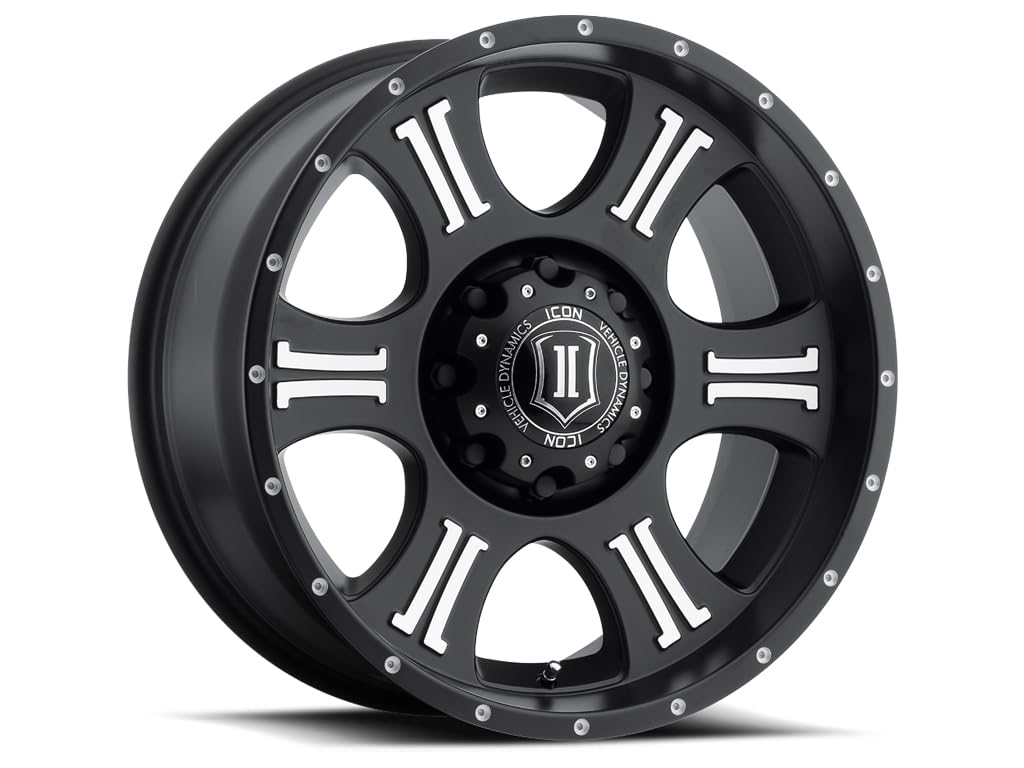ICON Alloys Shield, Satin Black, Machined, 20x9 / 5x150, 16mm Offset, 5.625" BS, 1020905556MB