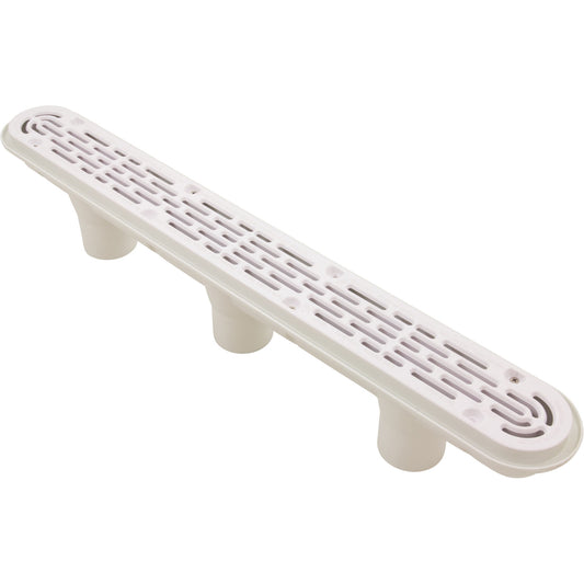 Channel Drain, Aquastar, 32", Flat Grate,For Concrete, White
