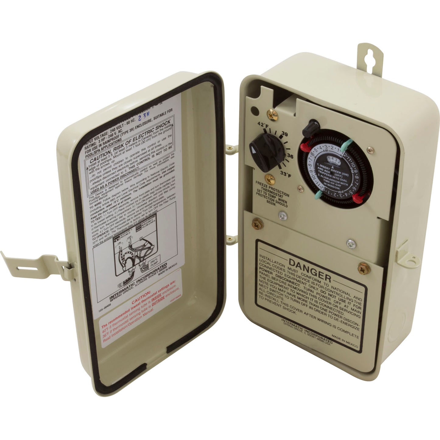 Timer, Intermatic PF1102T,230v,w/Freeze Protection,Enclosed