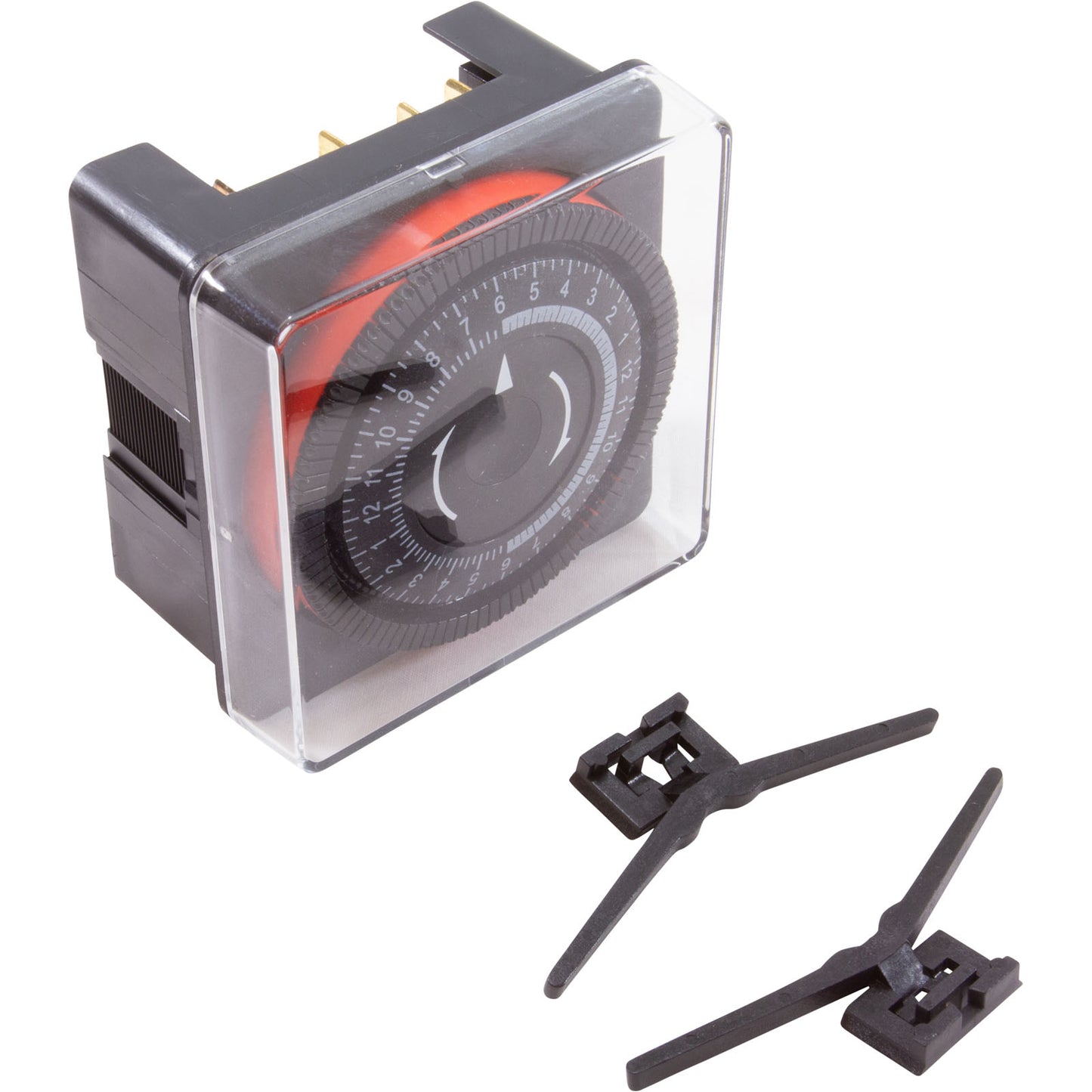Timer, Diehl, SPST, Panel Mount, 230v, 20A, w/housing, 24hr