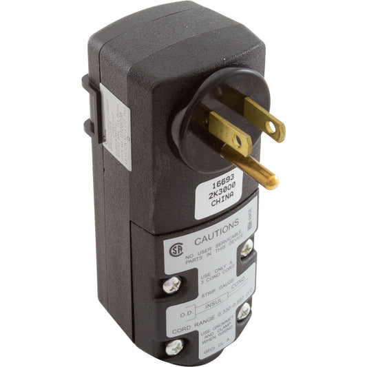 GFCI, Leviton, 15A, 115v, Self-Test, Auto Reset, Right Angle