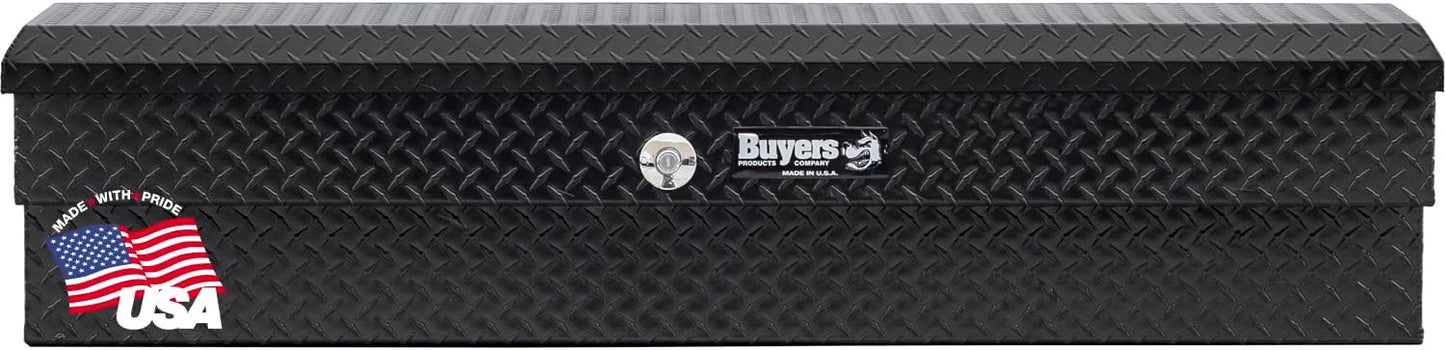 Buyers Products 13X16X70 Inch Gloss Black Diamond Tread Aluminum Lo-Sider Truck Box