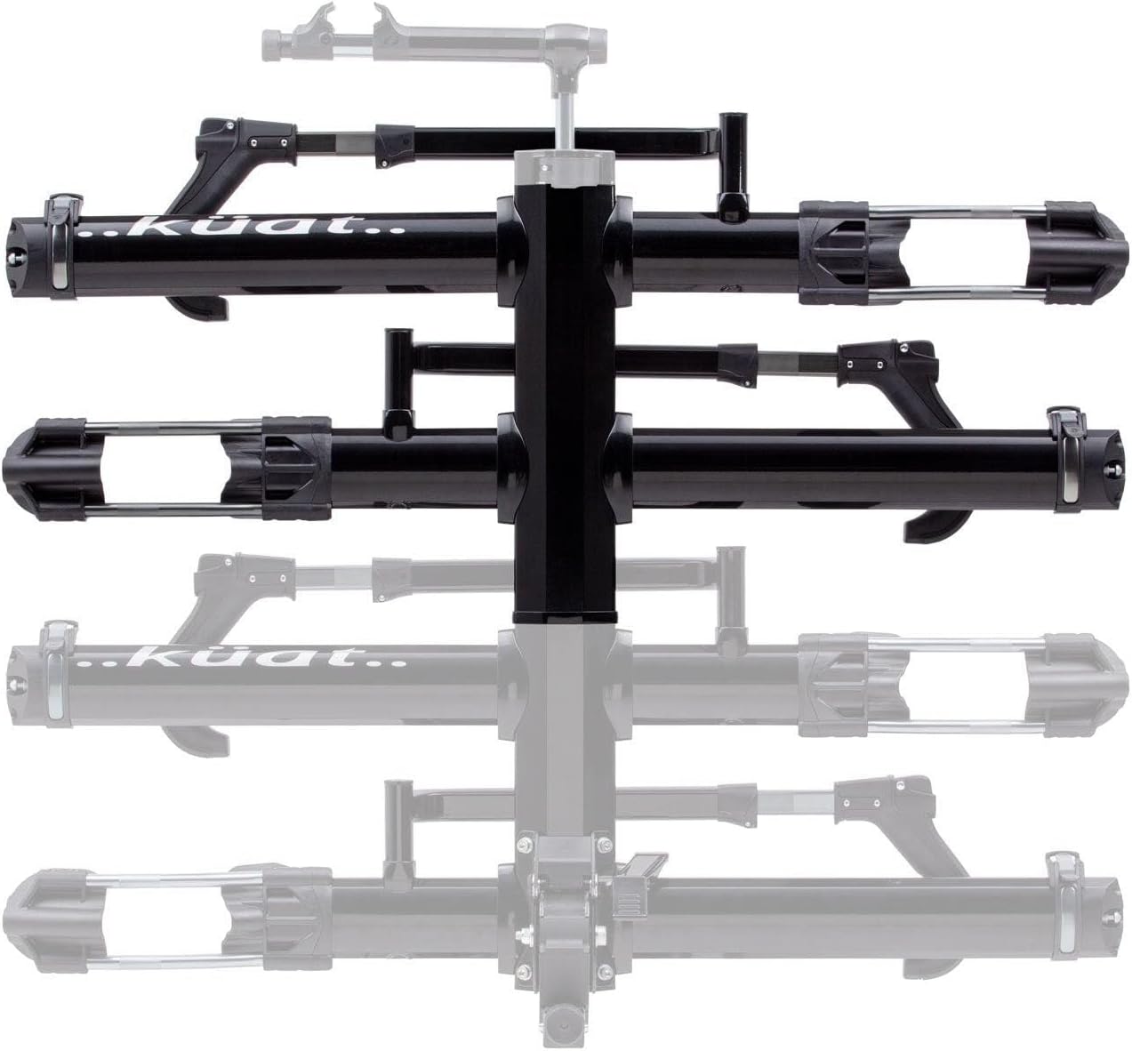 KUAT NV Add-On 2.0-2" - +2-Bike Rack | Increases The 2" NV 2.0 to a 4-Bike Hitch Rack | Rugged All-Metal Construction | E-Bike Compatible | Easy Installation | Black Metallic (NA22B)