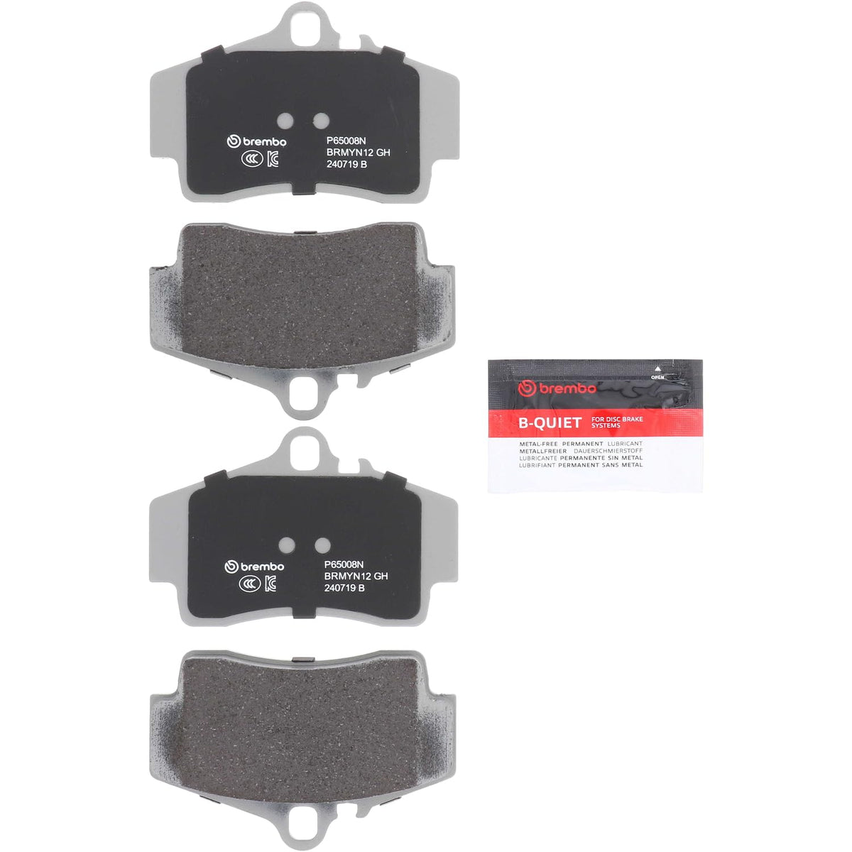 Brembo Porsche 911 20052007 Boxster 19972008 Boxster 20102012 Disc Brake Pad Set - P65008N