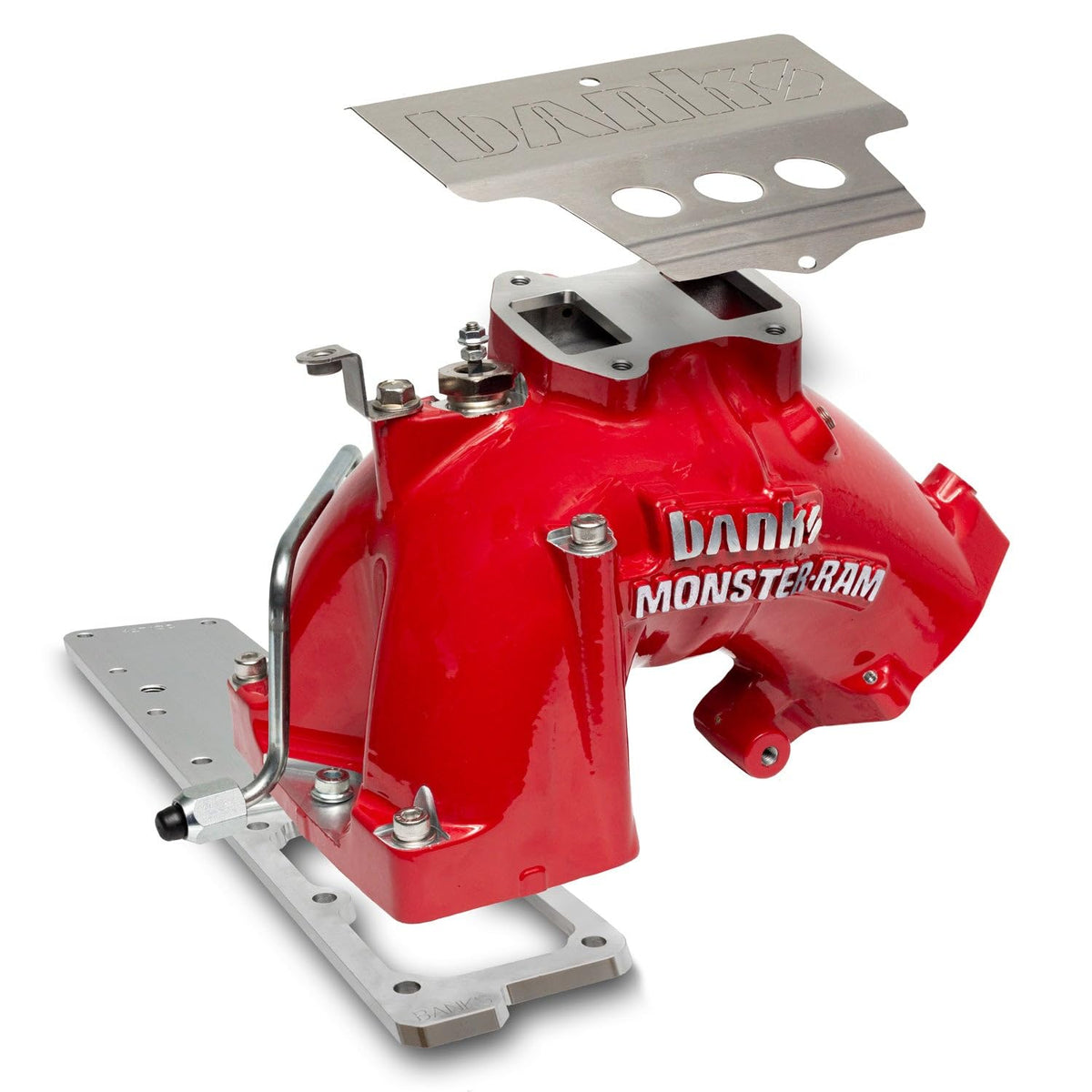 Banks Engineering 1318 Ram 6.7L 3500/4500/5500 Chassis Cab Monsterram Intake System with Fuel Line Red - 42804-R
