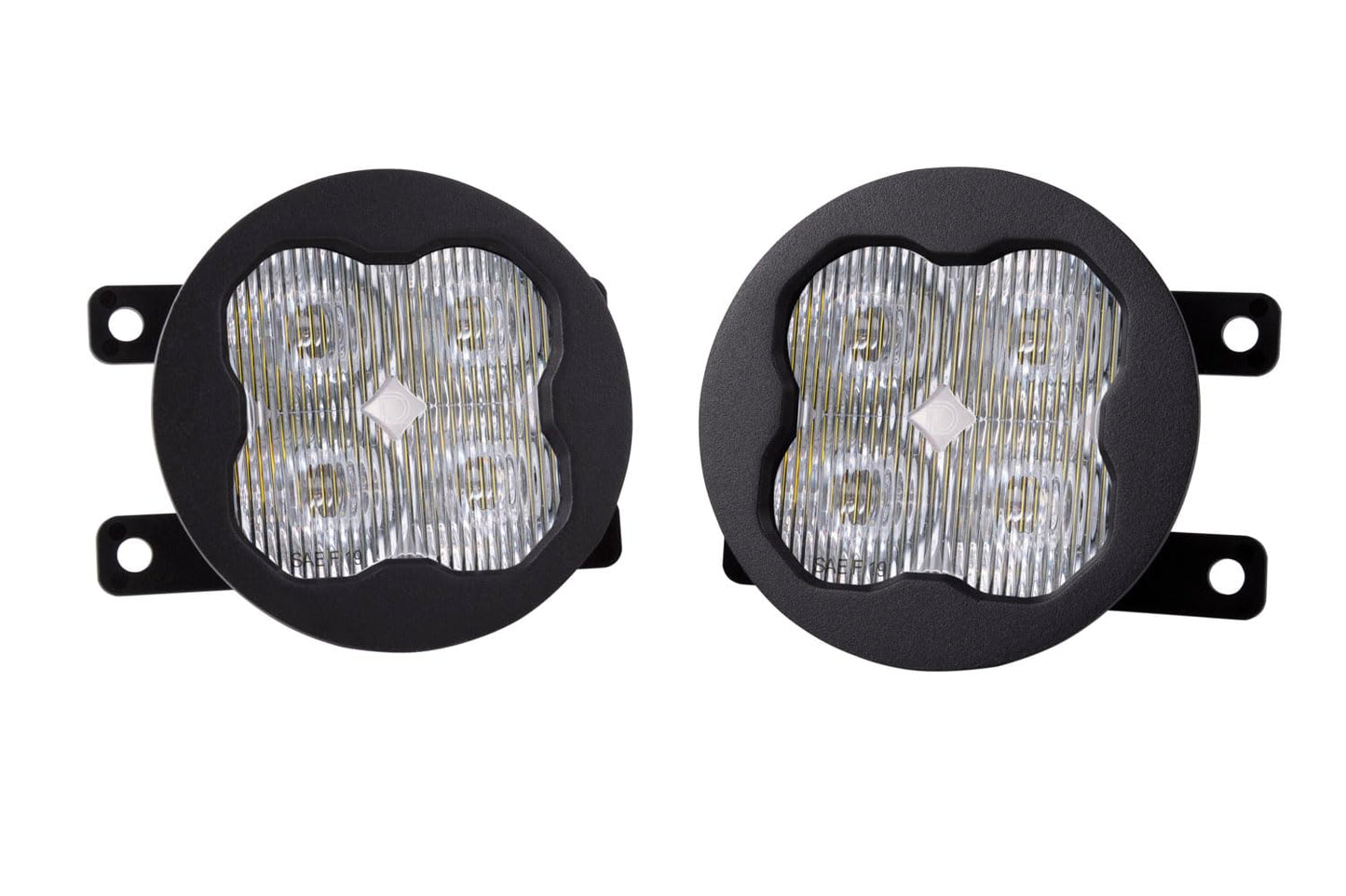 Diode Dynamics SS3 SAE/DOT Type A Fog Light Kit compatible with Ford, Subaru, Honda, Nissan, White SAE Fog Pro with Backlight