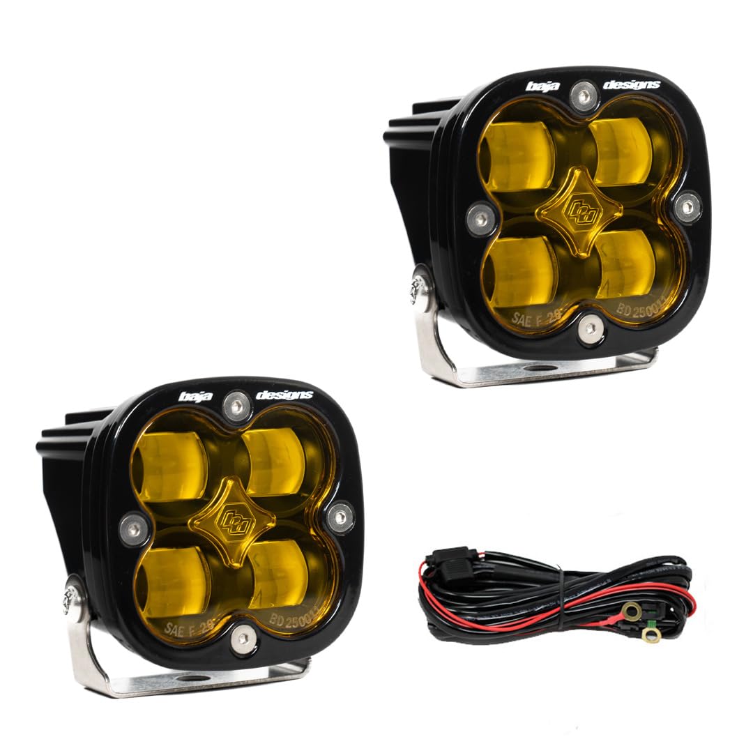 Baja Designs Squadron Sae Pair LED Spot Amber - 25-7811