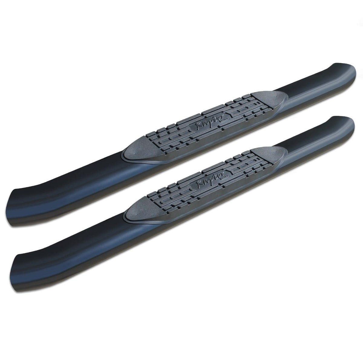 Raptor Series 1601-0324B (07-17) Chevy Silverado/GMC Sierra 1500/2500/3500 Regular Cab 5" OE Style Curved Black Oval Steps (Rocker Panel Mount)