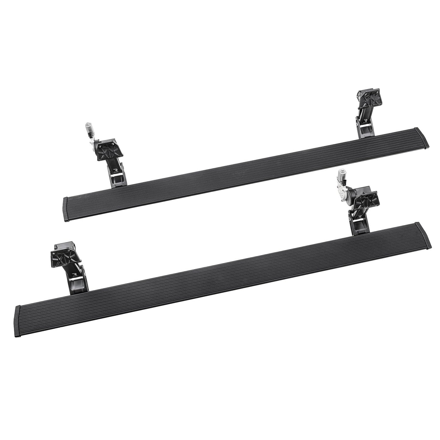 RealTruck AMP Research PowerStep Plug-N-Play | Fits 2022 - 2026 Chevrolet Silverado/GMC Sierra 1500/2500/3500HD | 76255-01A | Rust Proof Aluminum Retractable Electric Steps with LED Step Lights