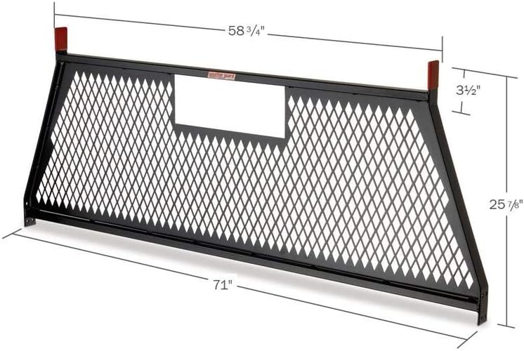 Weather Guard Protect-A-Rail Screen Headache Rack- Steel Black Model# 1906-5-02