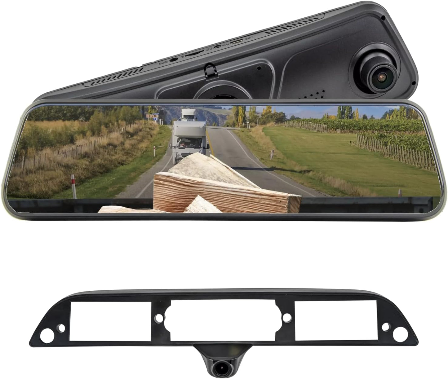Brandmotion FVMR-1181 FullVUE Mirror Vision Camera System fits 2015-2025 F150 & 2017-2025 F250 F350 Super Duty | Full Touchscreen for Easy Adjustments | Automatic Brightness Adjustment
