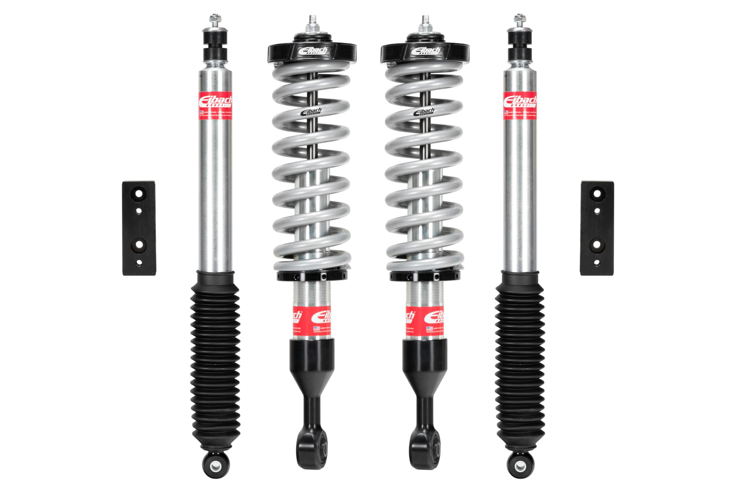 Eibach Suspension Lift Kit, PRO-TRUCK-LIFT STAGE 2, 0.7 to 2.7 in Front Lift, 0 to 1.5 in Rear Lift, Springs/Shocks/Brackets, compatible with Toyota Midsize Truck 2005-23, Kit