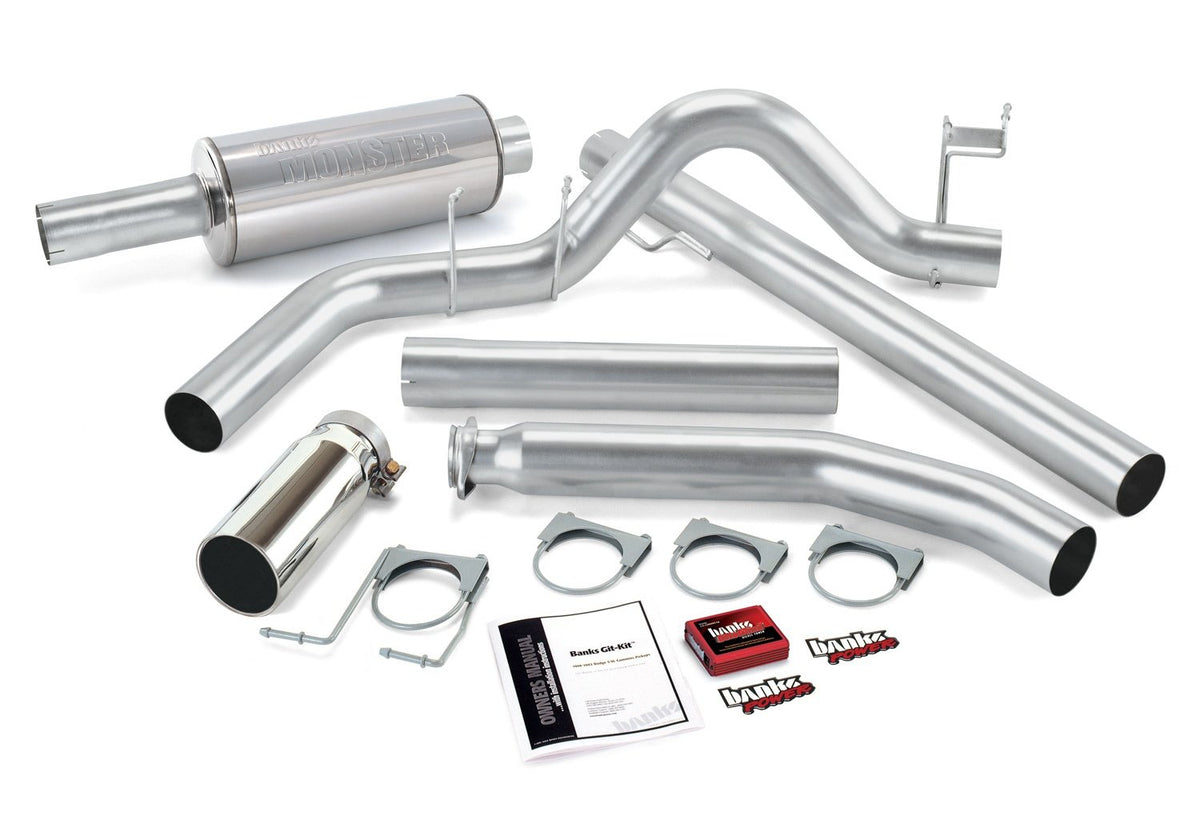 Banks Engineering Gitkit Single Exh S/SCHROME Tip 199800 Dodge 5.9L Ext Cab - 49358
