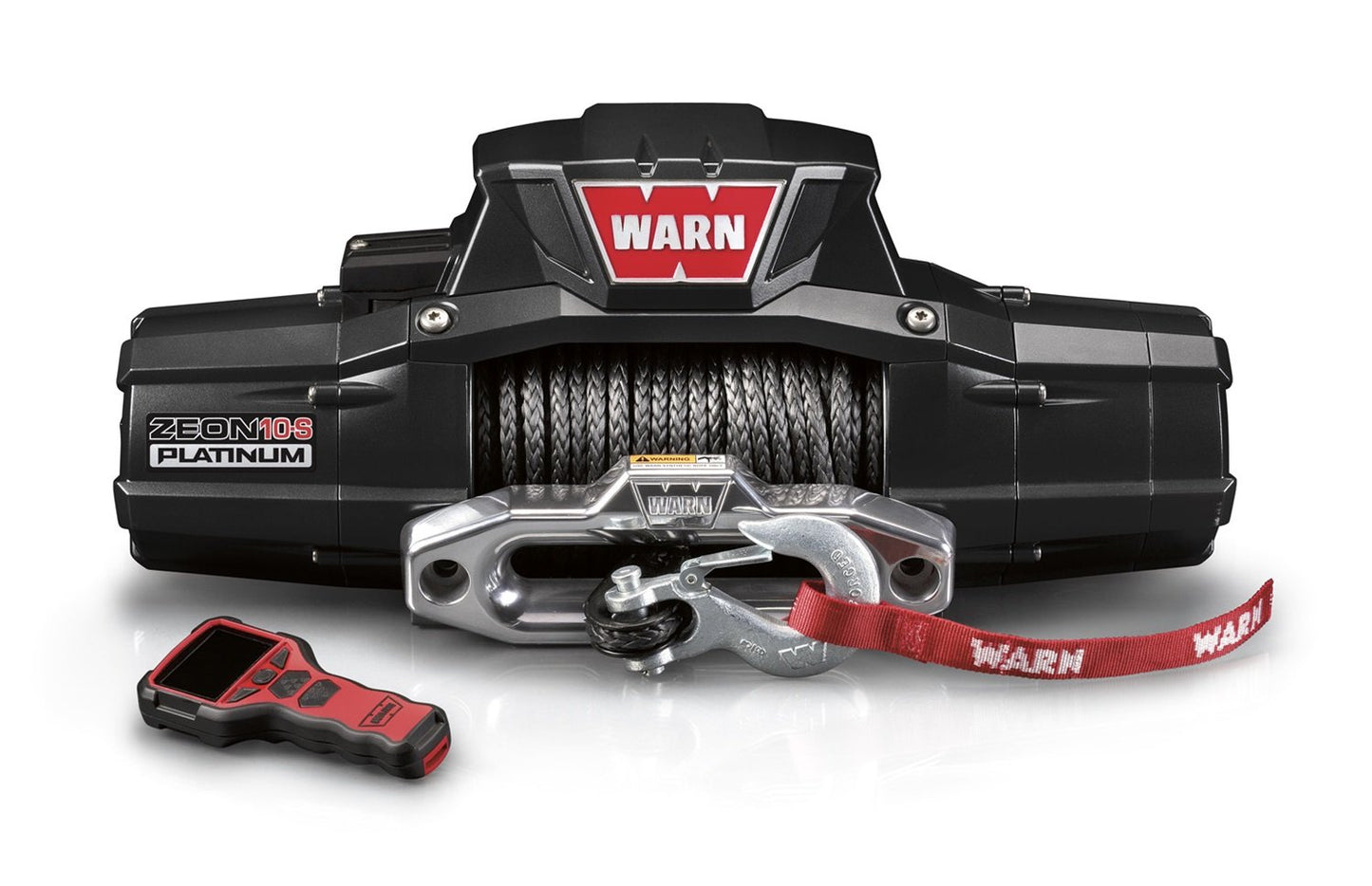 WARN ZEON 10-S Platinum 12V Winch - 10000 lb Capacity, 100ft Spydura Synthetic Rope, Hawse Fairlead, Advanced Wireless Remote, IP68 Waterproof, Heavy Duty for Trucks, Jeeps, SUVs & Off-Road (92815)