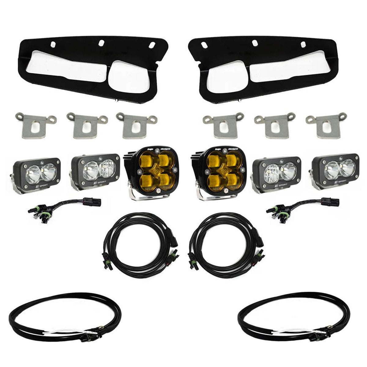 Baja Designs Bronco Amber Sae Fog Pocket Kit 21UP Ford BRONCOW/UPFITTER - 447762UP