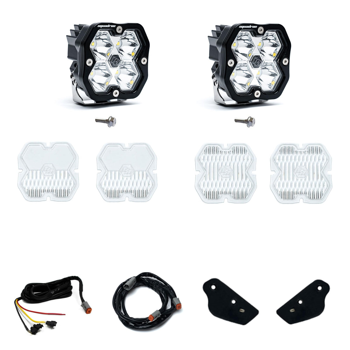 Baja Designs 2125 BRONCO/2225 Bronco Raptor A-Pillar Kit Upfitter Squadron Sport 2.0 Clear - 44-0088-UP