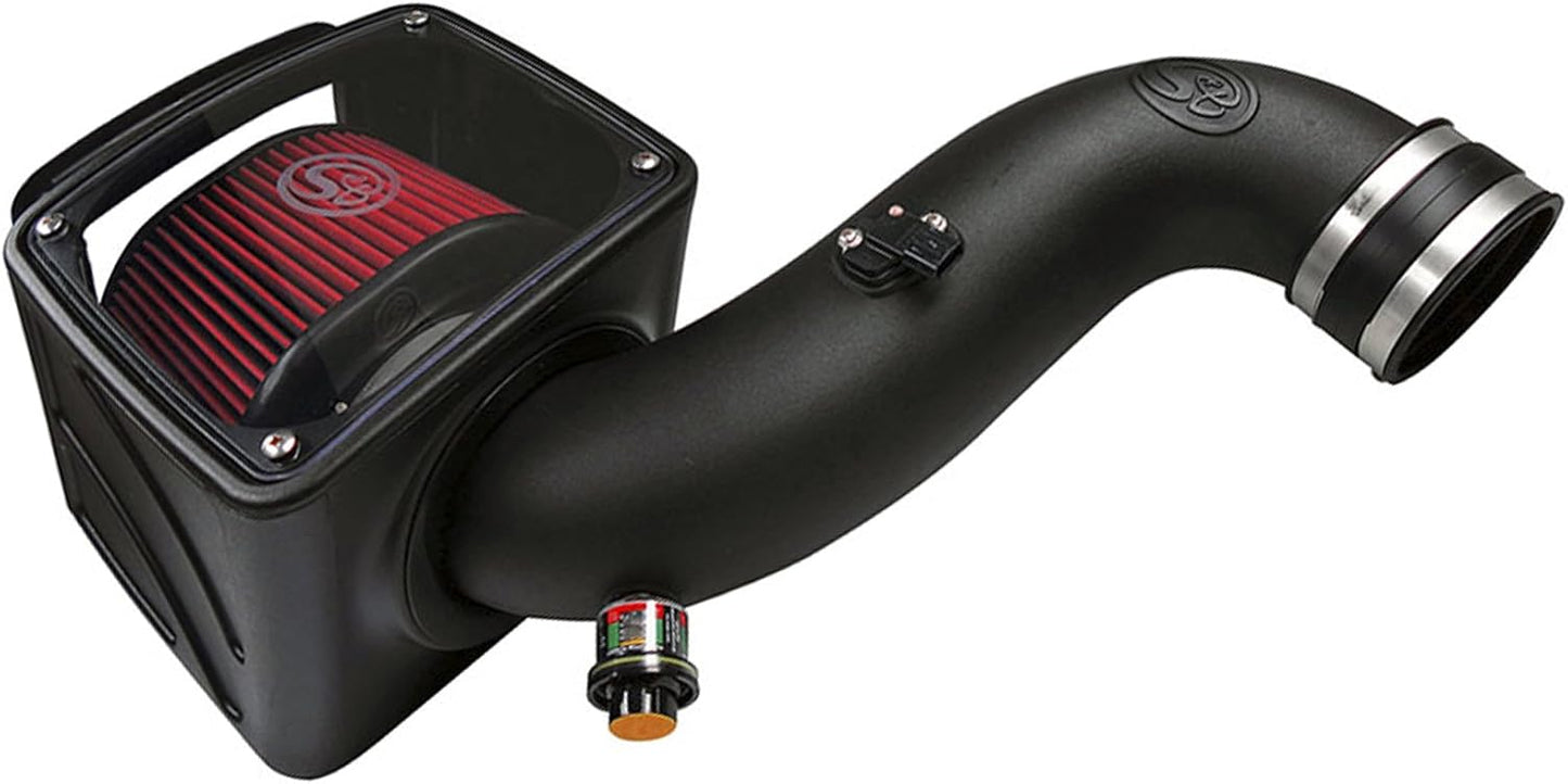S&B Filters 75-5091 Cold Air Intake For 2007-2010 Chevy/GMC Duramax 6.6L (Oiled Cleanable, 8-ply Cotton Filter)