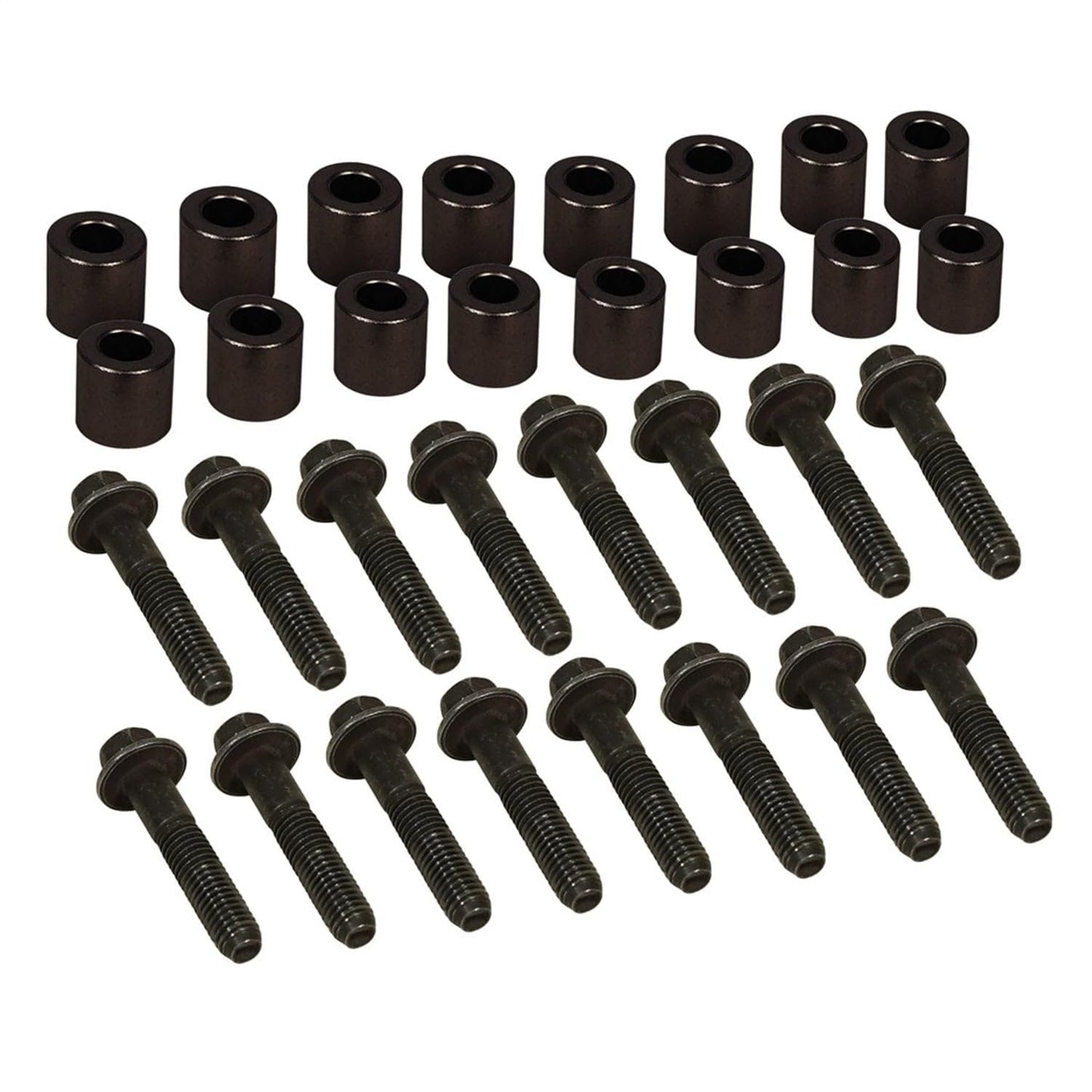 BD Diesel 1041483 Exhaust Manifold Gasket Set; Incl. 16 Pieces 18mm Spacers/40 mm Flange Head Exhaust Bolts;