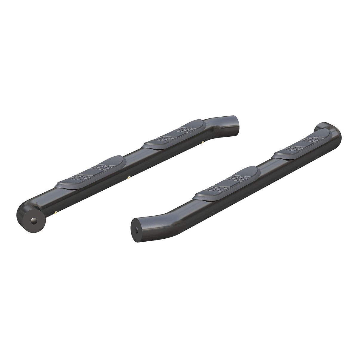 Aries 18C Wrangler Black 3 in Round Semigloss Black Steel Side Bars - 35701