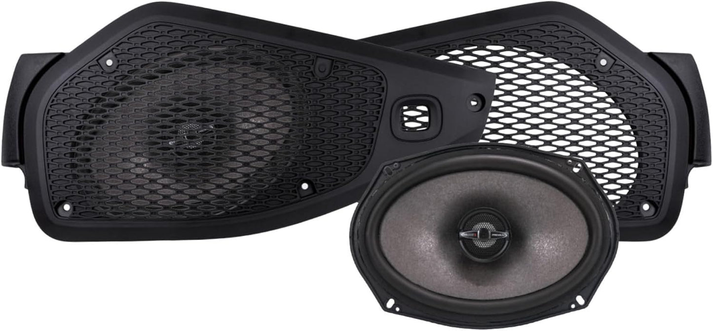 MB Quart 6x9" Tuned Rear Coaxial Speakers Upgrade for Jeep Wrangler/Gladiator, with Magnesium Dome Tweeter with Detachable Phase Lens, 220W Peak Power