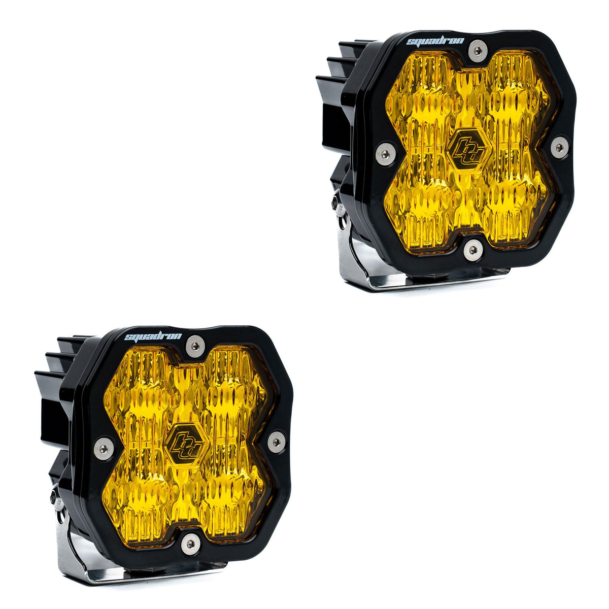 Baja Designs Squadron 2.0 Sport Pair LED Wide Cornering Baja Amber No Harness - 55-7815-2NH