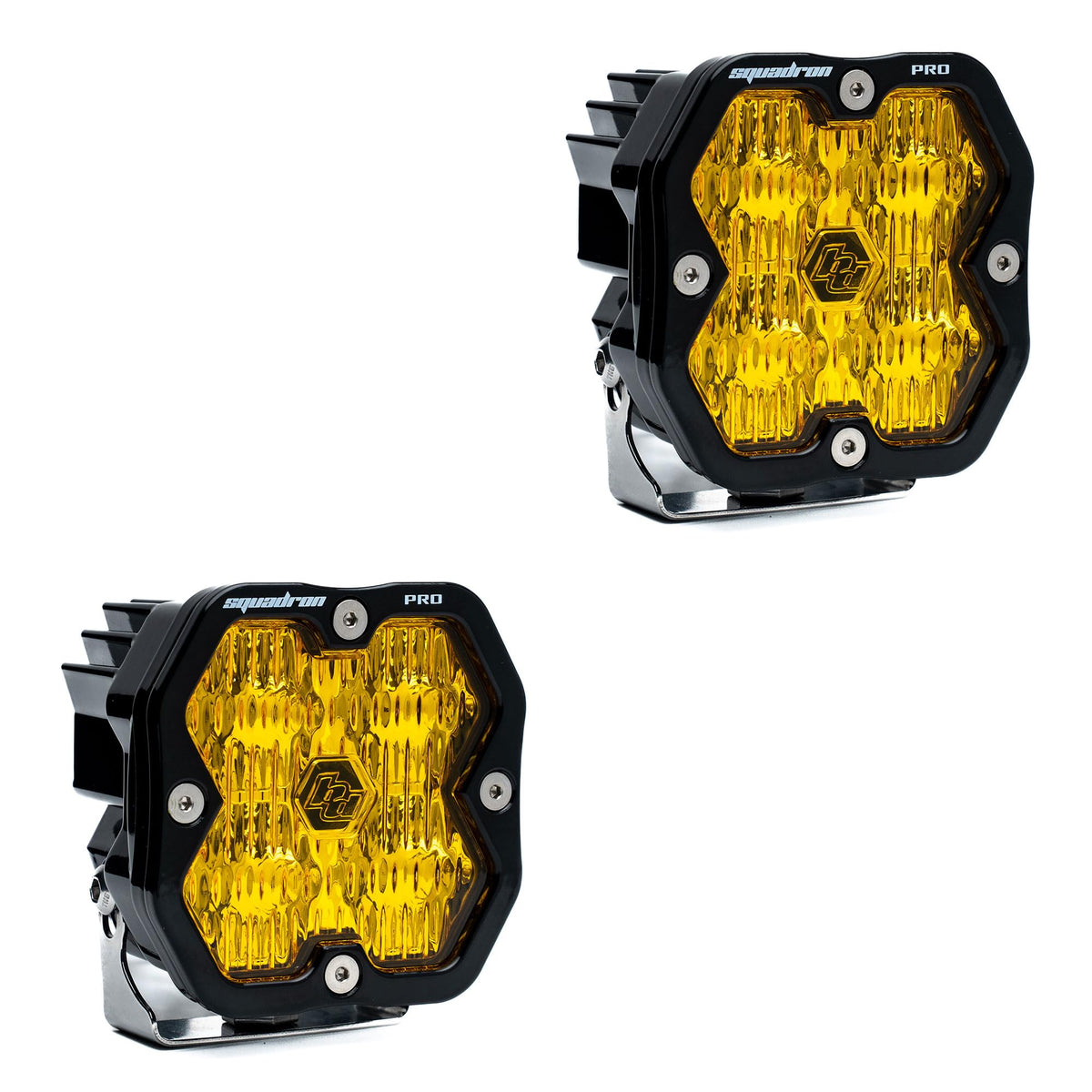 Baja Designs Squadron 2.0 Pro Pair LED Wide Cornering Baja Amber No Harness - 49-7815-2NH