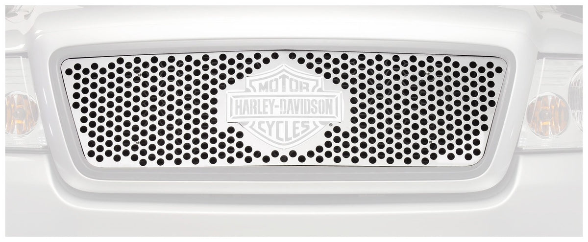 Putco 52142 Harley-Davidson Mirror Stainless Steel Punch Grille with Bar and Shield