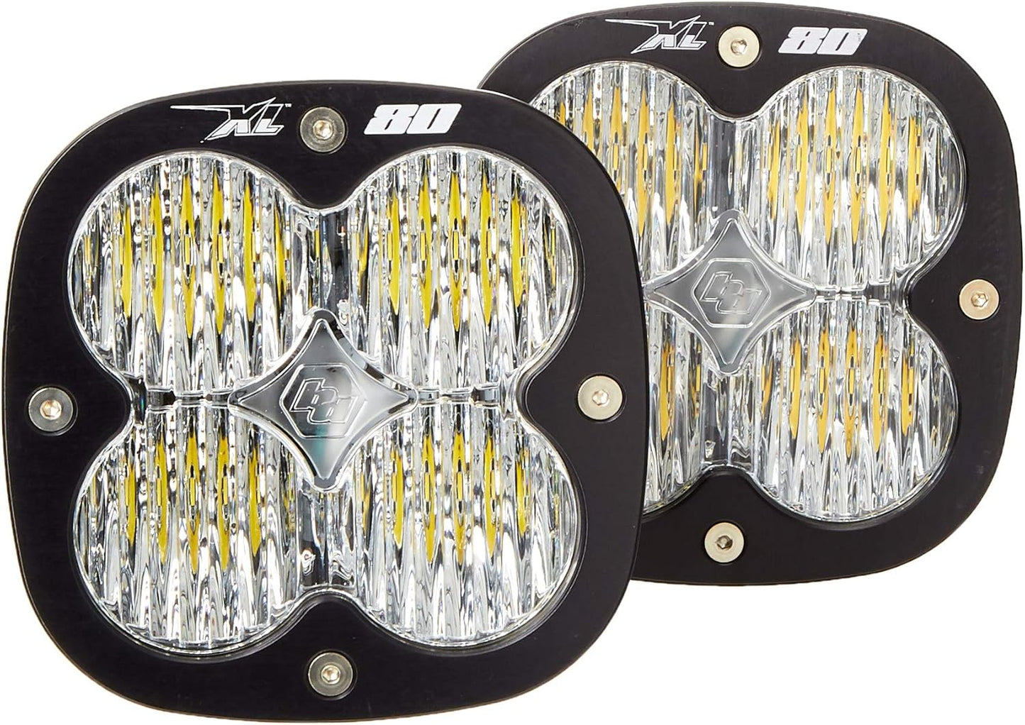 Baja Designs XL80 LED Light Pod Pair - 2 PCS LED with Wiring Harness (Wide Cornering; Clear)
