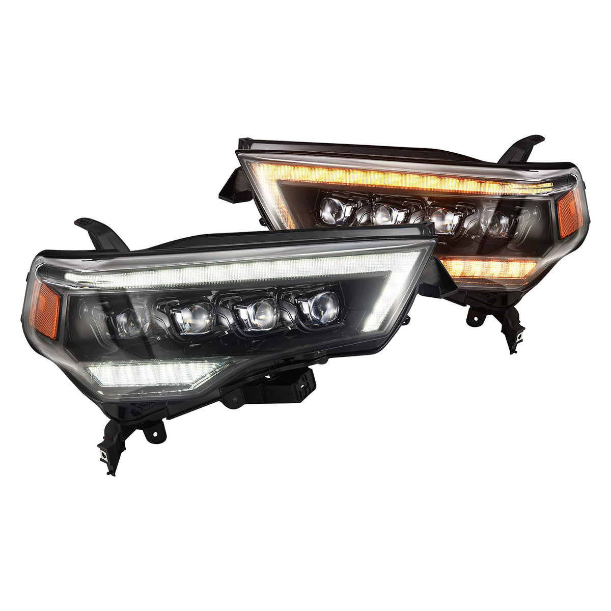 AlphaRex USA 1424 4RUNNER Nova LED Proj Headlights Alpha Black with Activation Light & Seq SIGNAL/SWITCHBACK Drl - 880810