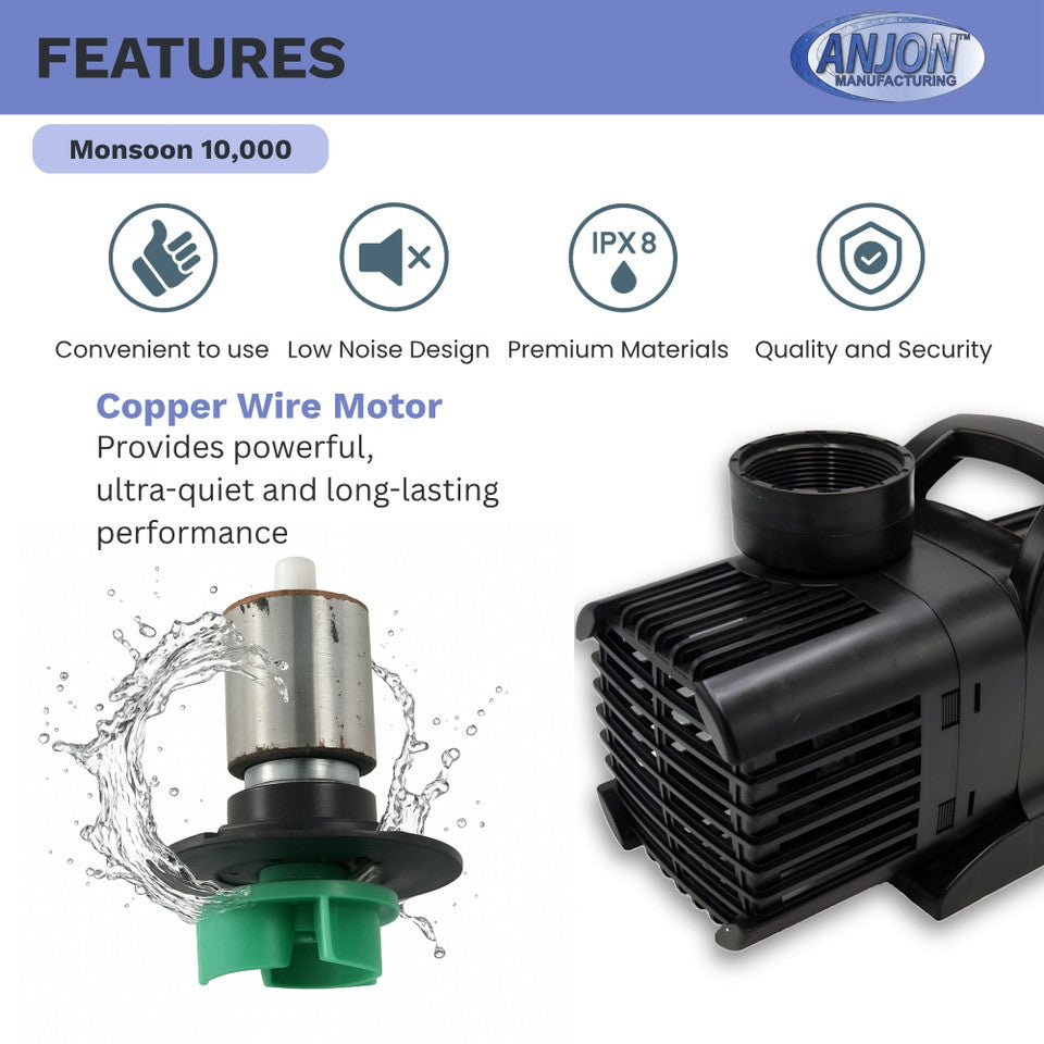 Monsoon 10,000 GPH Submersible Pump