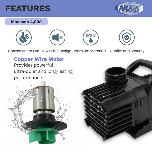 Monsoon 4,000 GPH Submersible Pump
