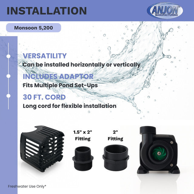 Monsoon 5,200 GPH Submersible Pump
