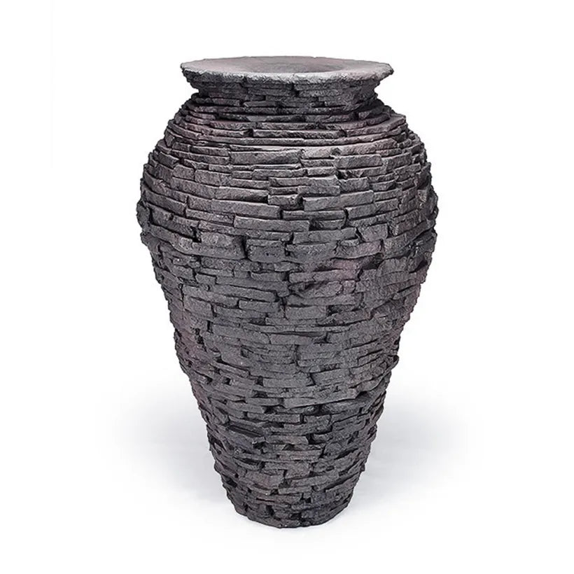 STACKED SLATE URN - 55" H (140 CM)