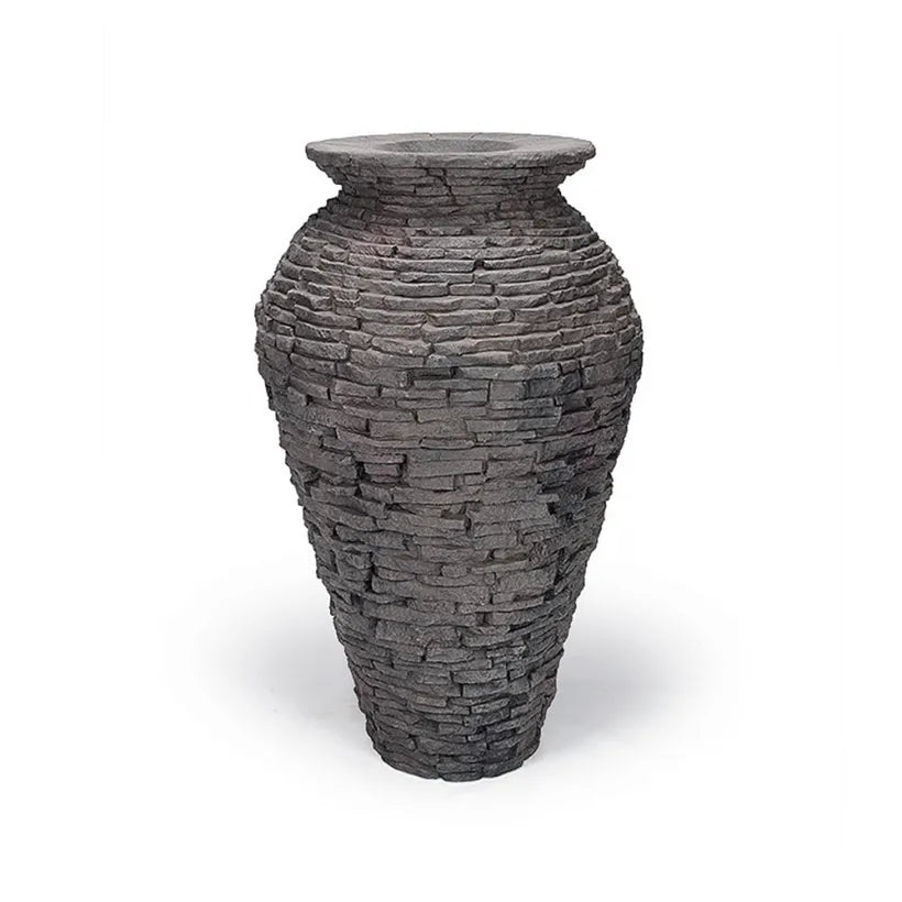 STACKED SLATE URN - 45" H (114 CM)