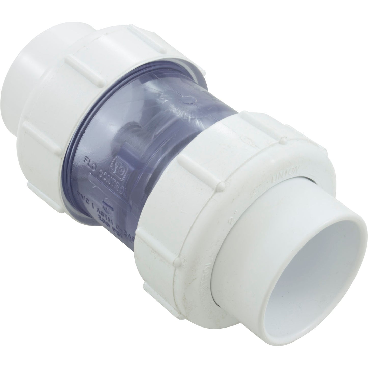 Check Valve 5Lb. 2" Sxs Clear Pvc Union