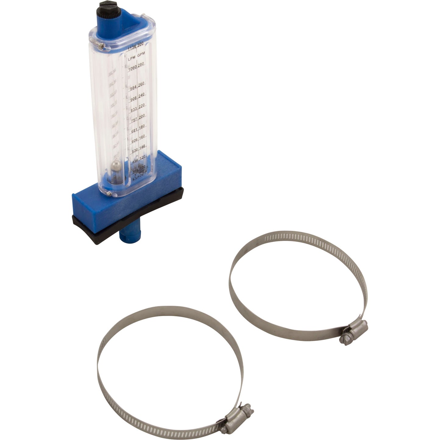 Flow Meter, Rola-Chem Top Mount, 3" PVC, 100-300 GPM