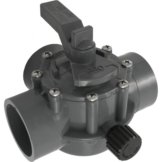 Diverter Valve, Jandy/Zod, 2"s/2-1/2"spg Pos Seal,3 Way,Gray
