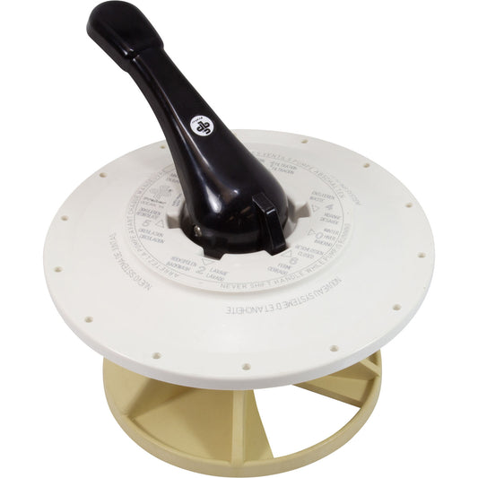 Lid Assy, Praher ABS Top/Side Mount Valve, 3", w/Gasket, Wht